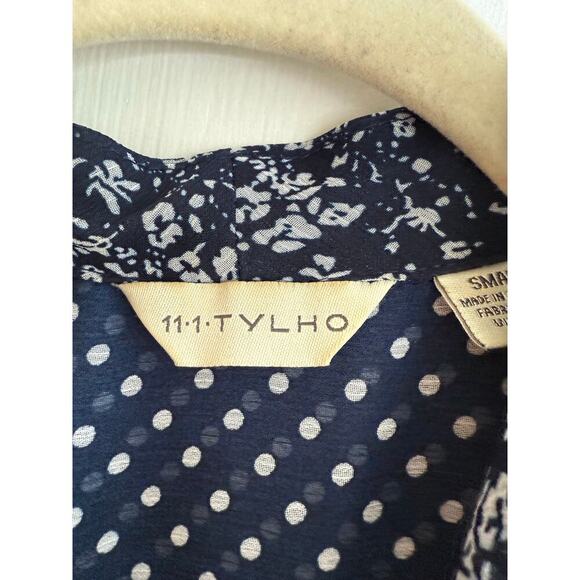 Anthropologie 11.1 Tylho Isla Chiffon Women’s Polka Dot Dress size Small - Picture 6 of 10